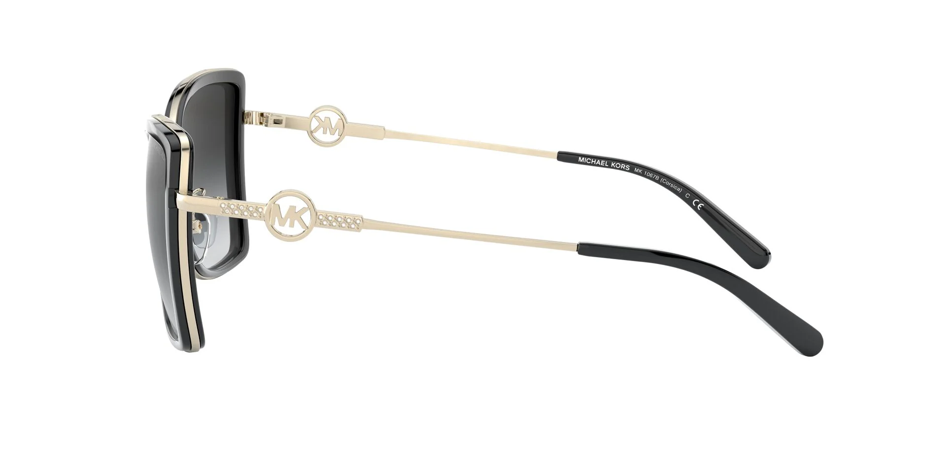 Michael Kors MK1067B - Corsica Woman Sunglasses  - Grey/Black - Image 3