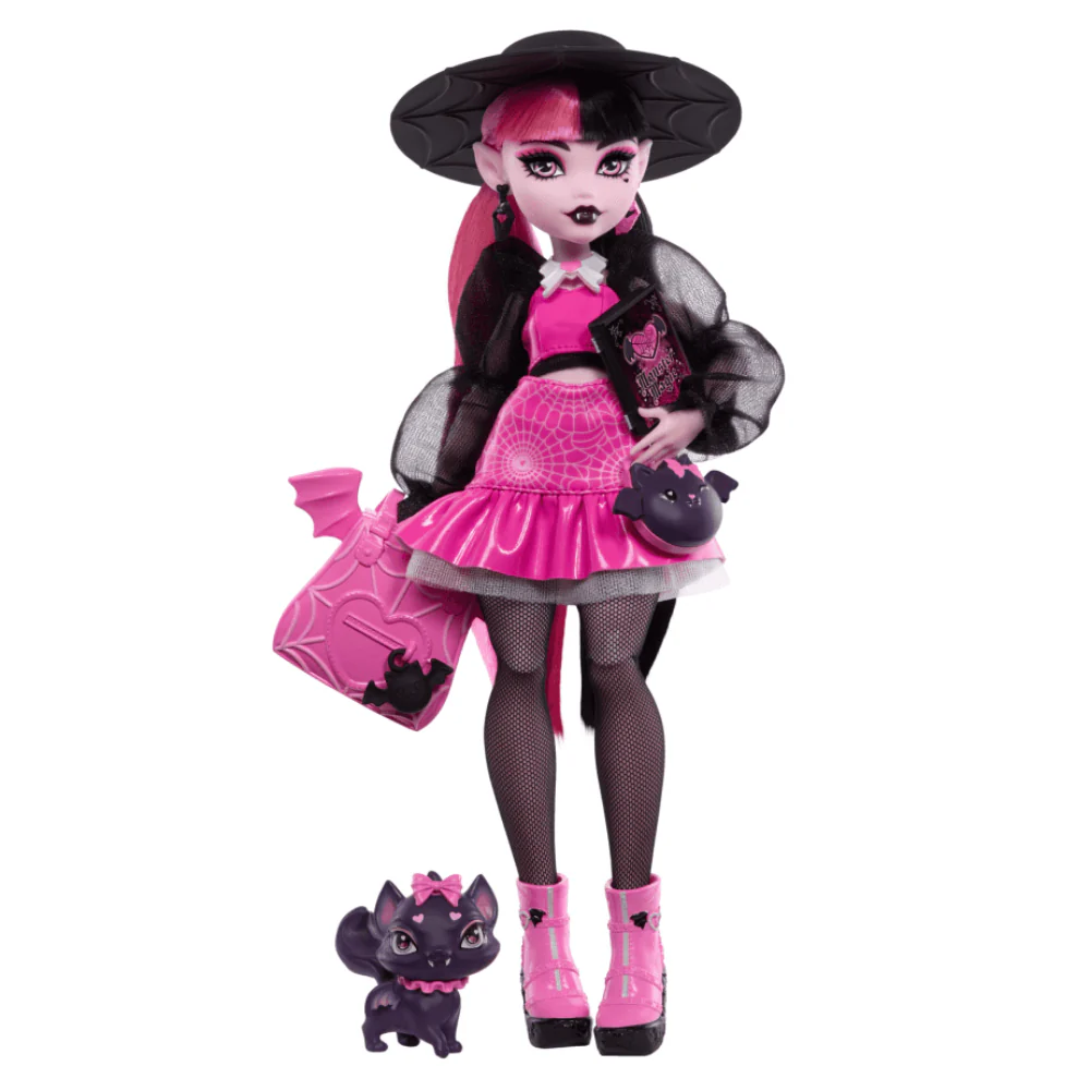 Monster High Draculaura Fashion Doll, Pet & Accessories Set - Image 2
