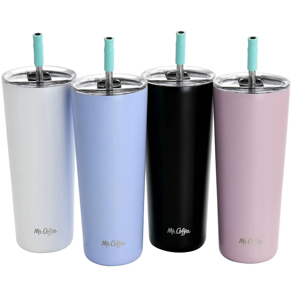 Mr. Coffee 134034.01 23oz. Java Quest Tumbler Set with Lids (4-Pieces) - Multicolor