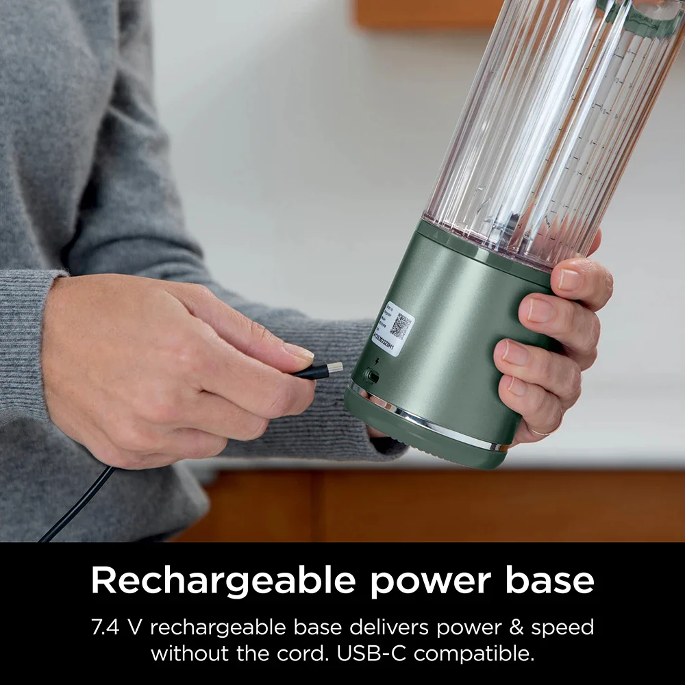 Ninja Blast BC151EM 18 oz Blast Cordless Portable Blender with Leak-Proof Lid - Forest Green - Image 9