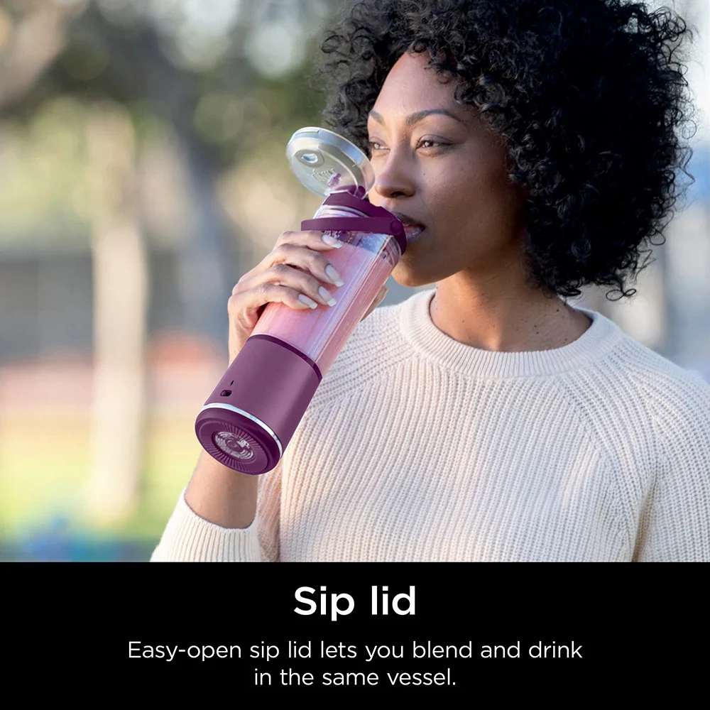 Ninja Blast BC151PR 18 oz Blast Cordless Portable Blender with Leak-Proof Lid - Passion Fruit Purple - Image 4