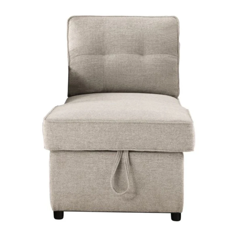 Noah 32.25'' Reversible Storage Chaise by Steve Silver Company - Tan