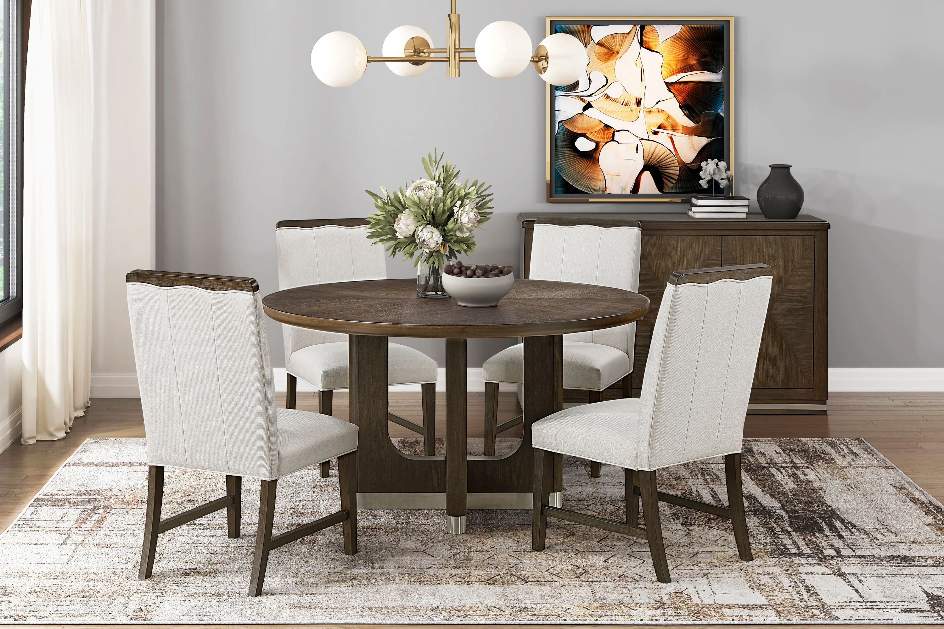 Nobel 5PCS Round Dining Set by Homelegance