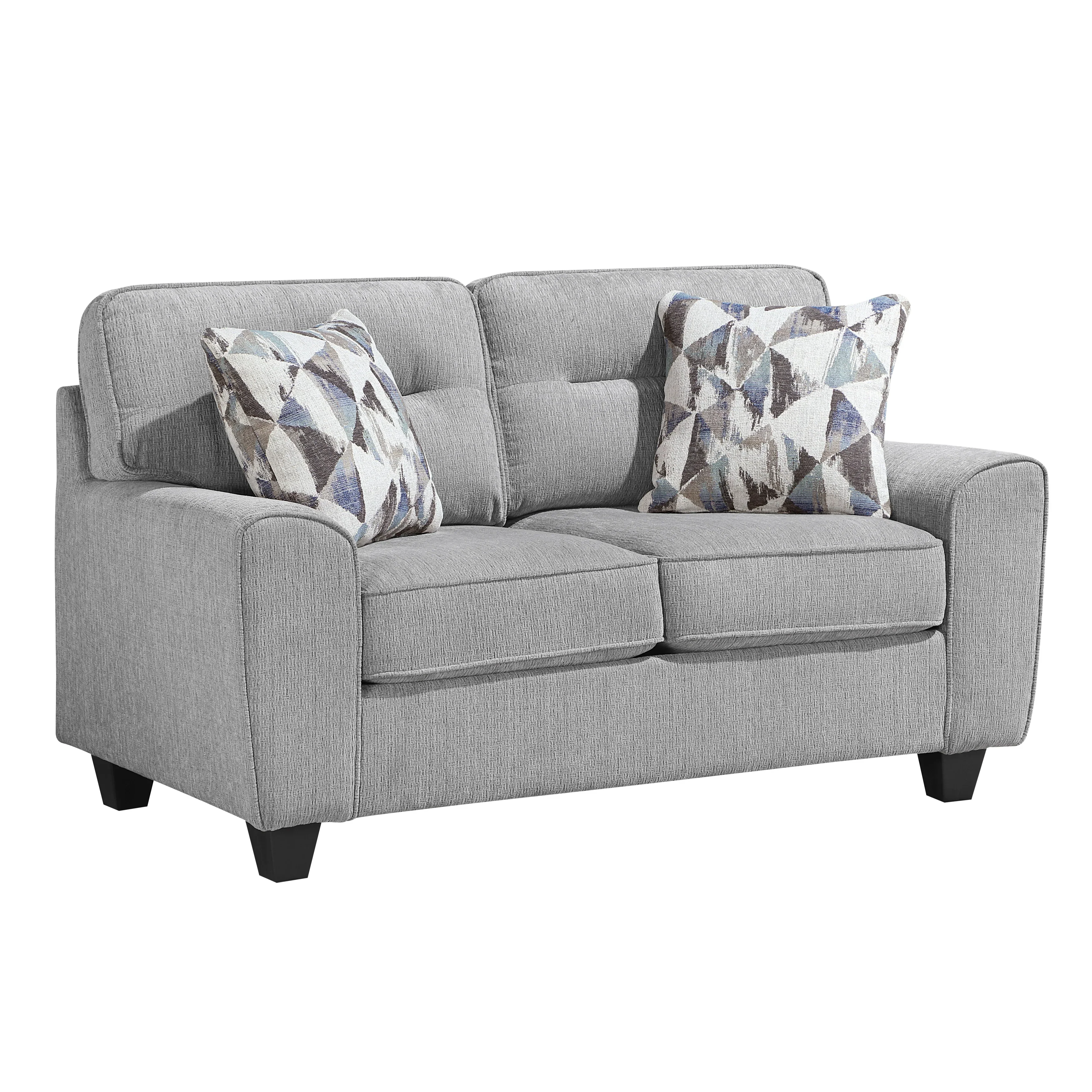 Norma Sofa and Loveseat Set by Homelegance - Gray - Image 6