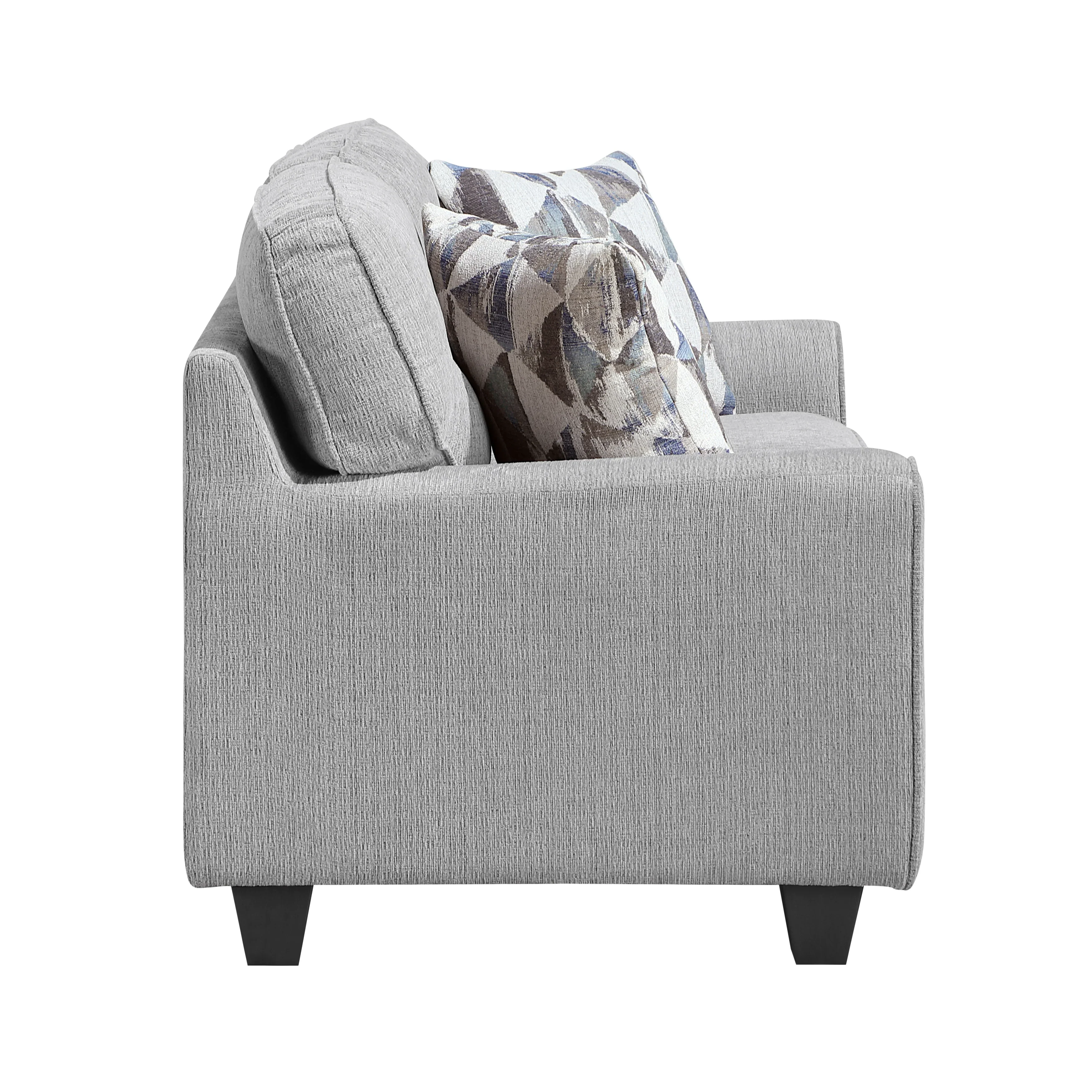 Norma Sofa and Loveseat Set by Homelegance - Gray - Image 7