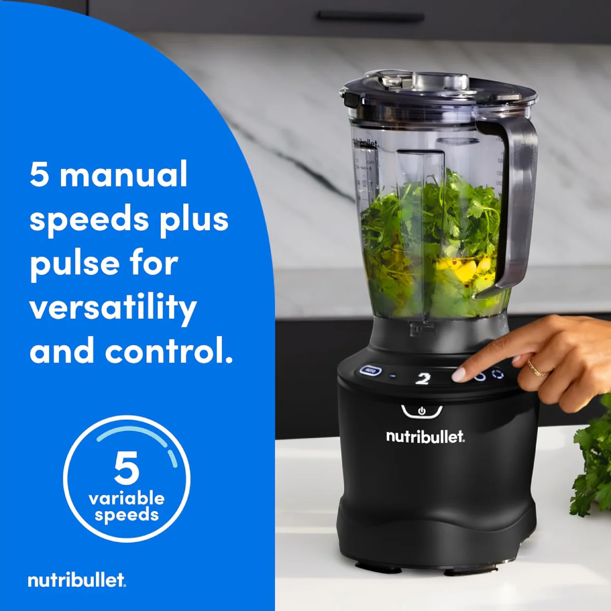 Nutribullet NBF50600AK Smart Sense Full Size Blender - Matte Black - Image 6
