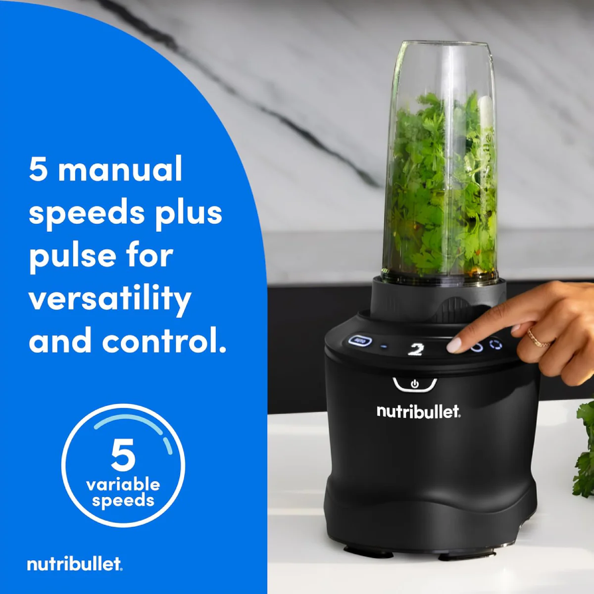 Nutribullet NBF50700AK Smart Sense Blender Set - Matte Black - Image 4