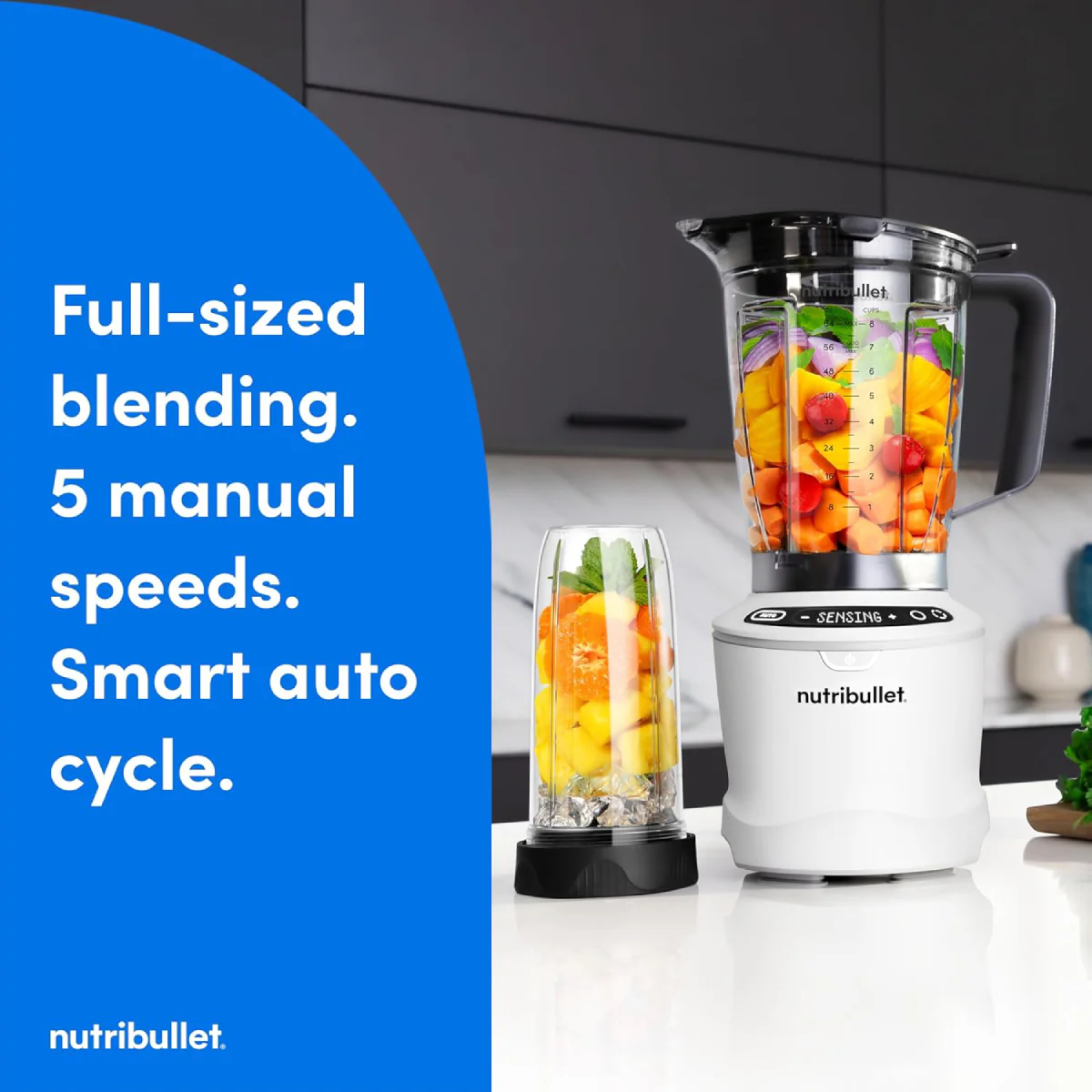Nutribullet NBF50700AW Smart Sense Blender Set - Matte White - Image 2