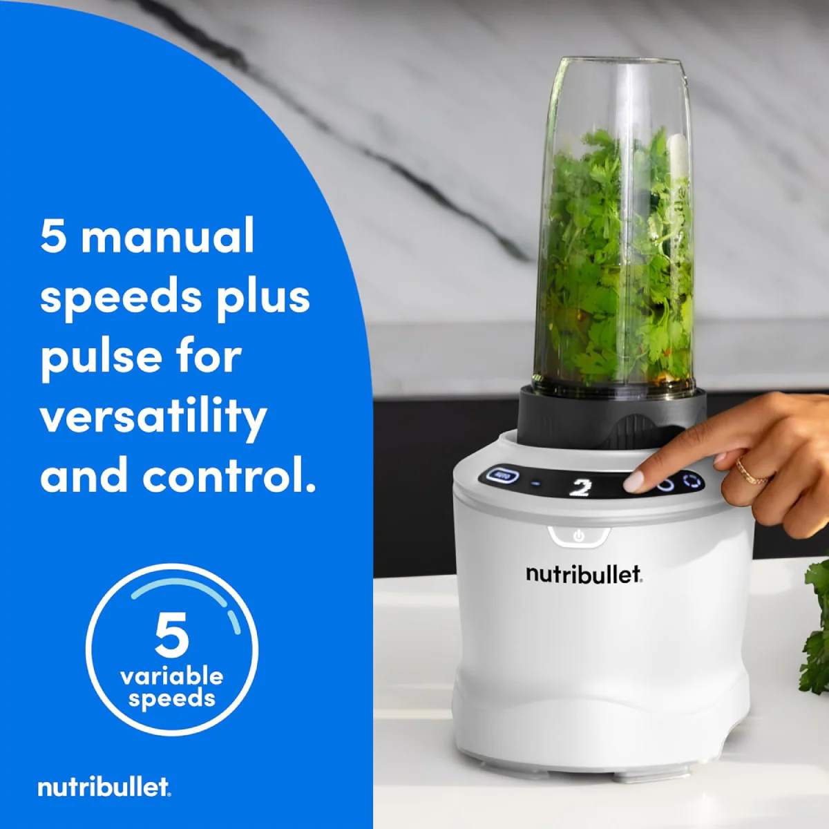 Nutribullet NBF50700AW Smart Sense Blender Set - Matte White - Image 4