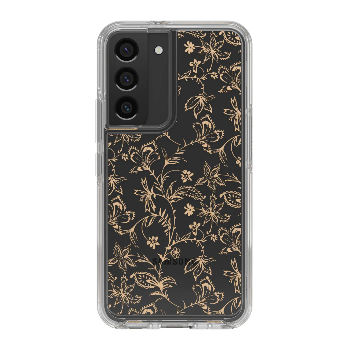 OtterBox Symmetry Series Antimicrobial Case for Samsung Galaxy S22 - Clear/Gold