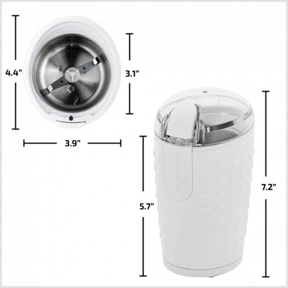 Ovente CG225W One-Touch Electric Coffee Grinder - White - Image 7