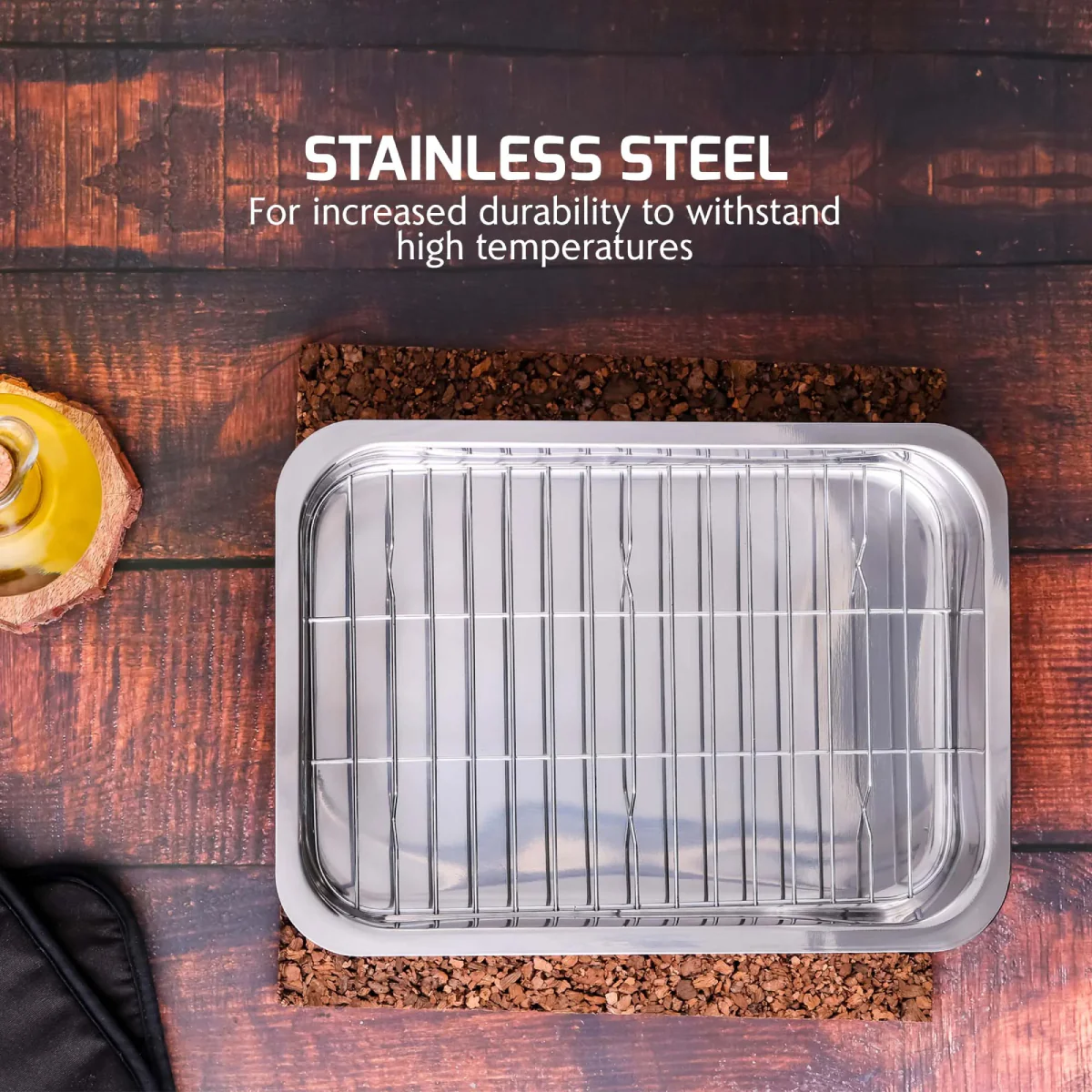 Ovente CWR23131S 13" Roasting Pan - Silver - Image 4