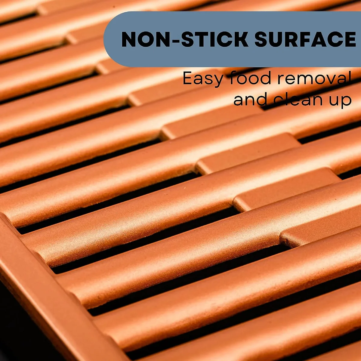 Ovente GD1510NLCO Electric Indoor Grill - Copper - Image 3