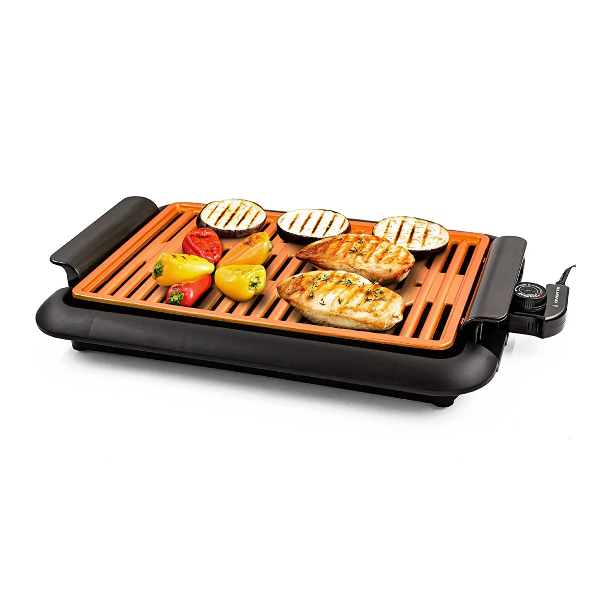 Ovente GD1510NLCO Electric Indoor Grill - Copper - Image 7