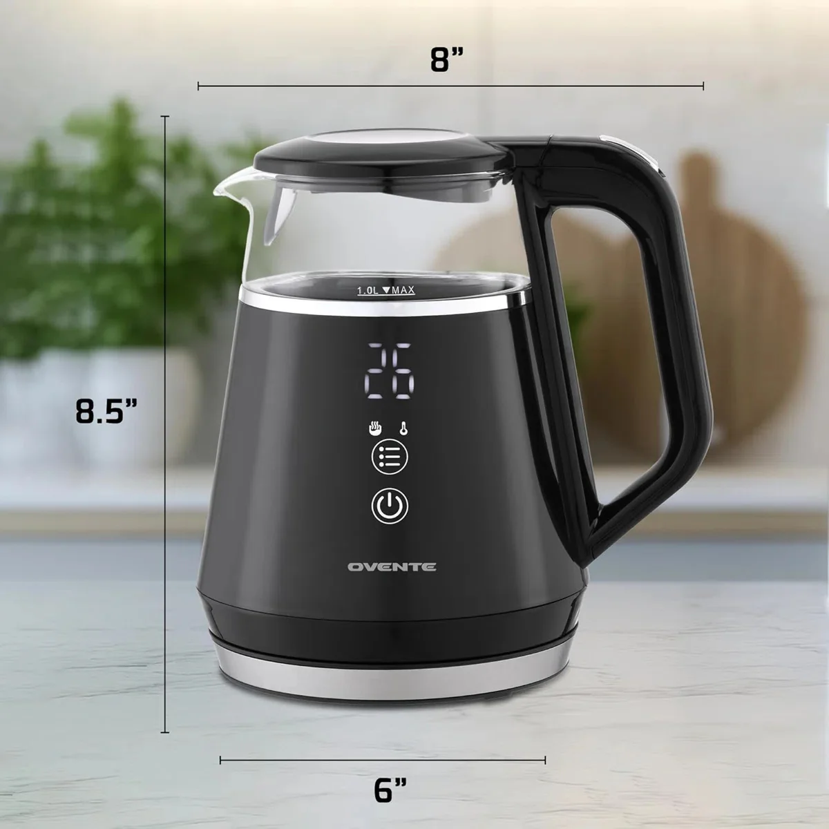 Ovente 1500W Electric Kettle with 5 Temperature Control Presets - Image 10
