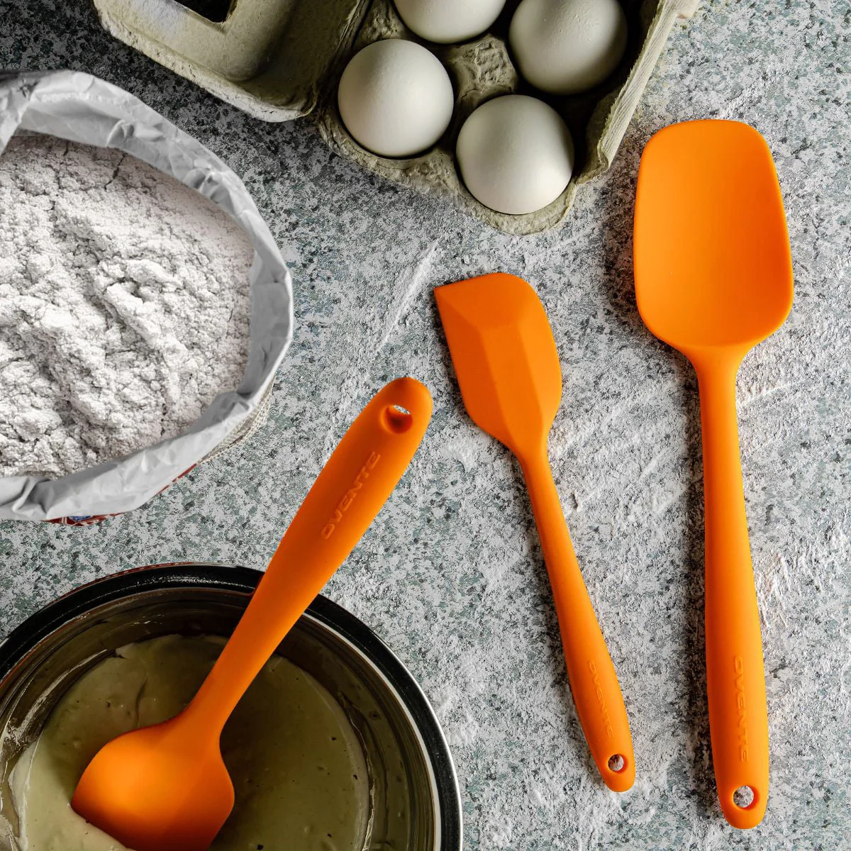 Ovente Non-Stick Spatula Set (5 Pieces) - Orange - Image 7