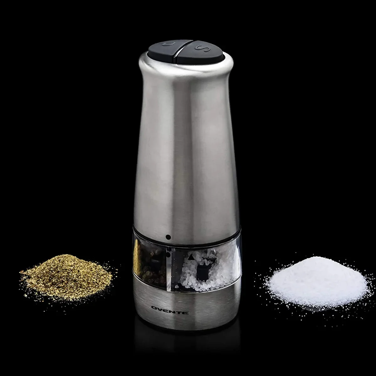 Ovente SPD121S 2-in-1 Electric Salt and Pepper Grinder - Silver - Image 6