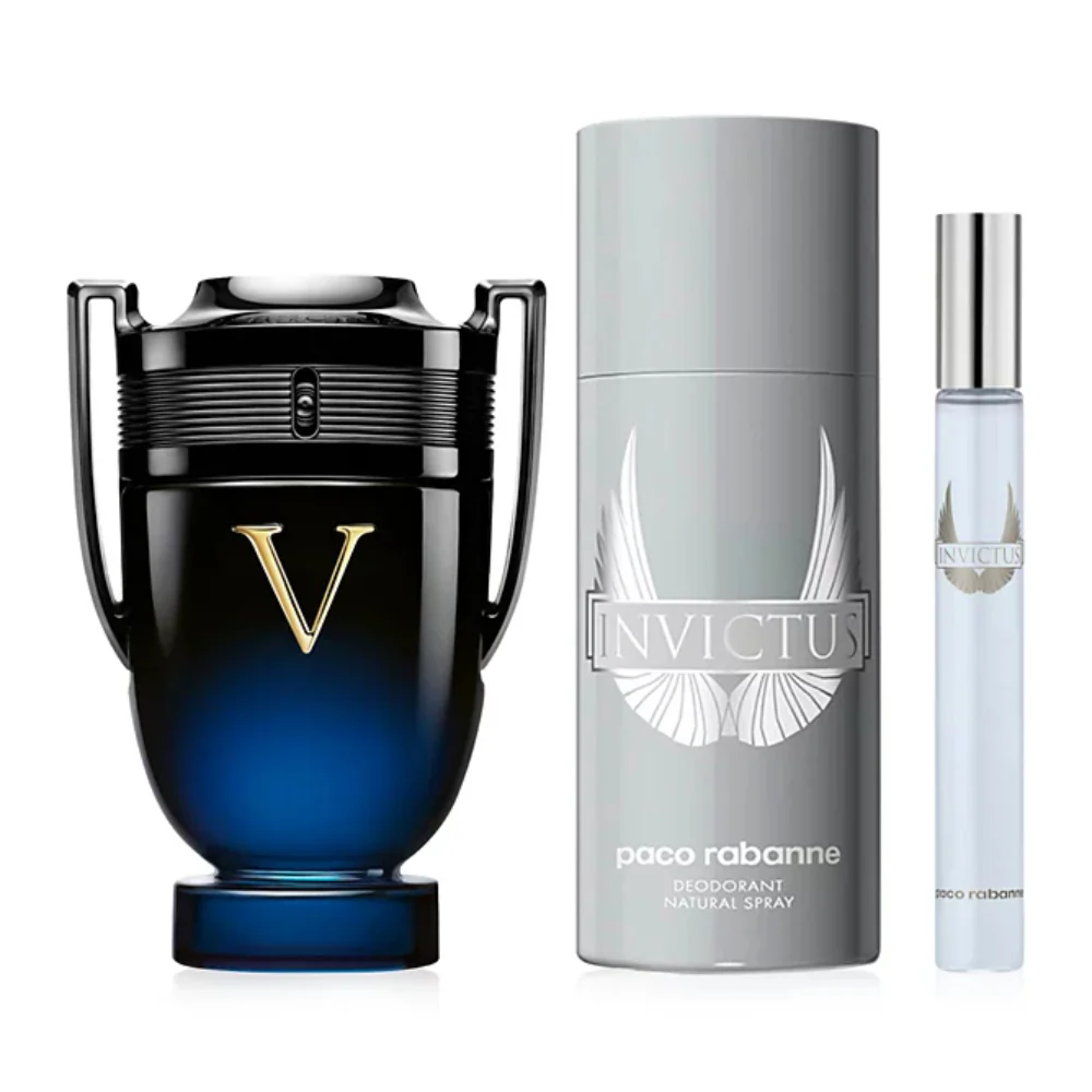 Paco Rabanne Men's Invictus Victory Elixir Parfum Intense (3 Piece) Gift Set - Image 2