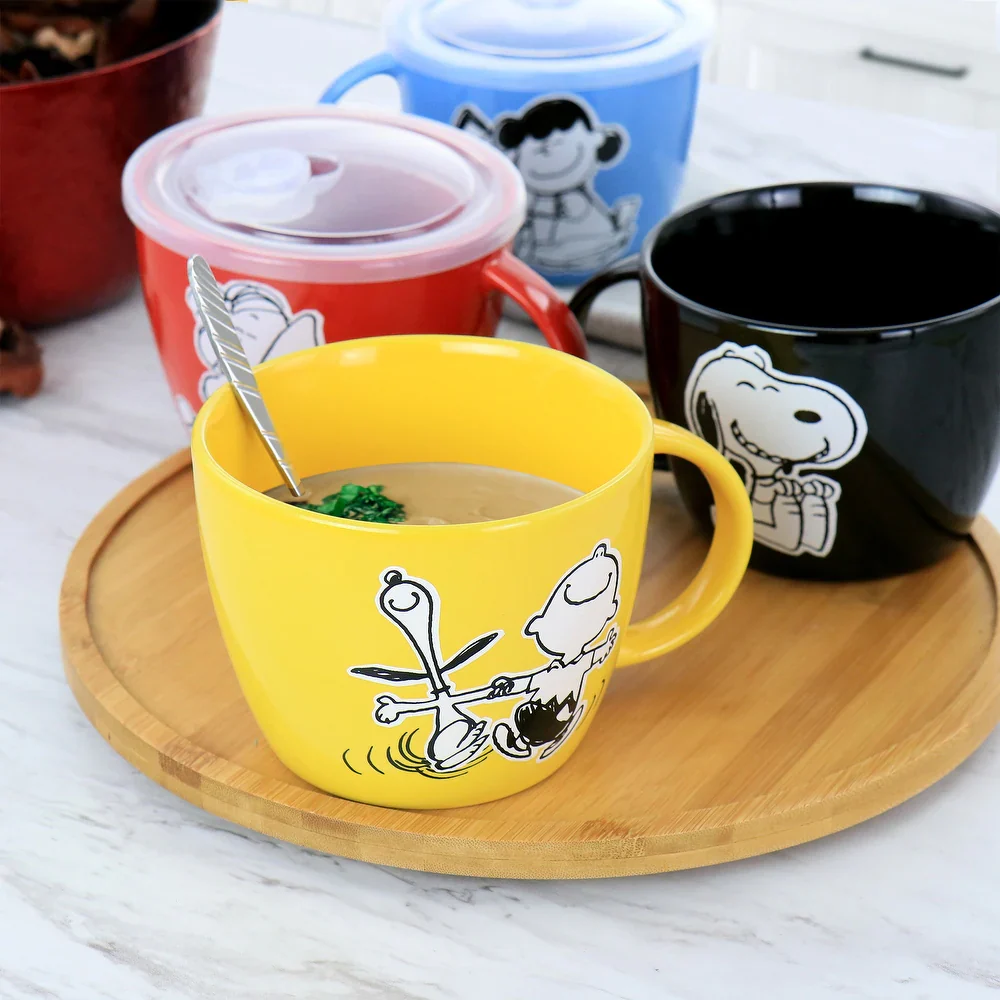 Peanuts 129409 70th Anniversary 23.5 oz Soup Bowl With Vented Lids (4 Piece) - Set - Image 5