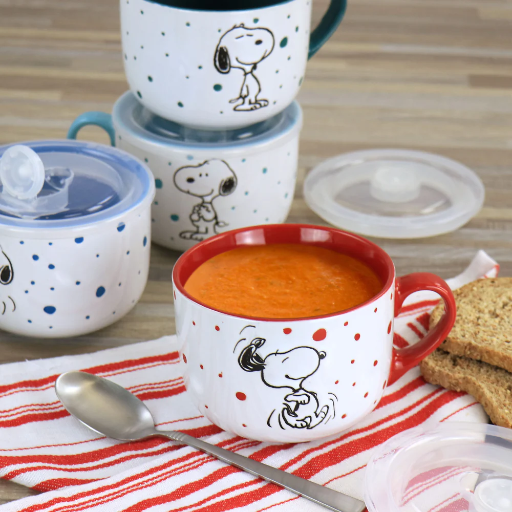 Peanuts Freckled Joy 25 oz Stoneware Soup Cup with Lid - Assortment - Image 8