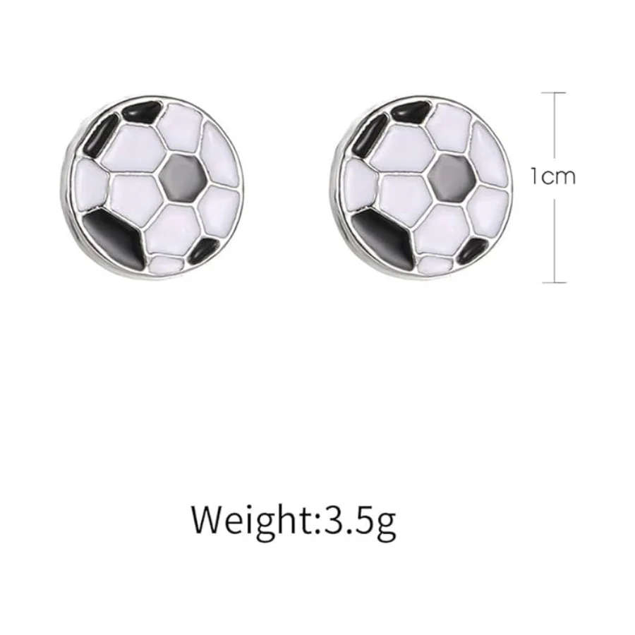 Player Design Women's Soccer Stud Earrings in Metal - Image 2