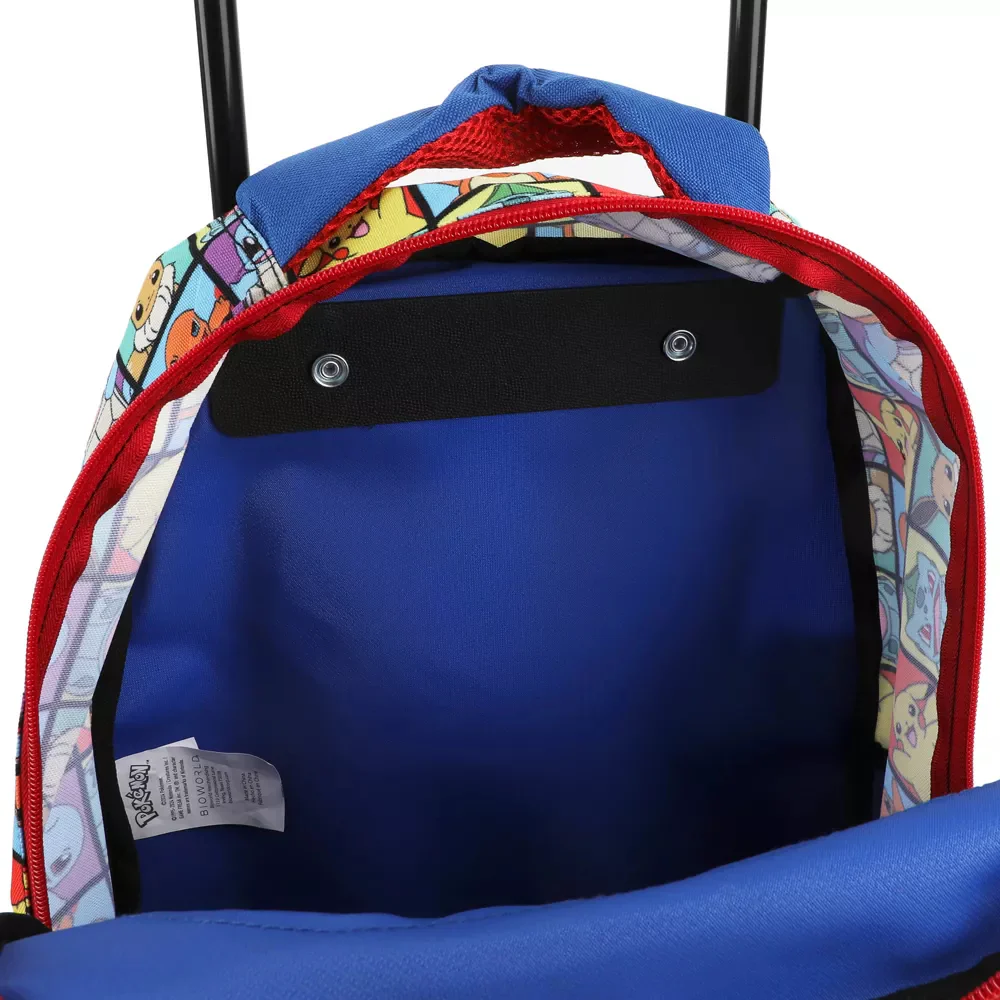Pokemon 16" Pikachu And Favorite Characters Youth Trolley Backpack with Rolling Wheels - Image 4