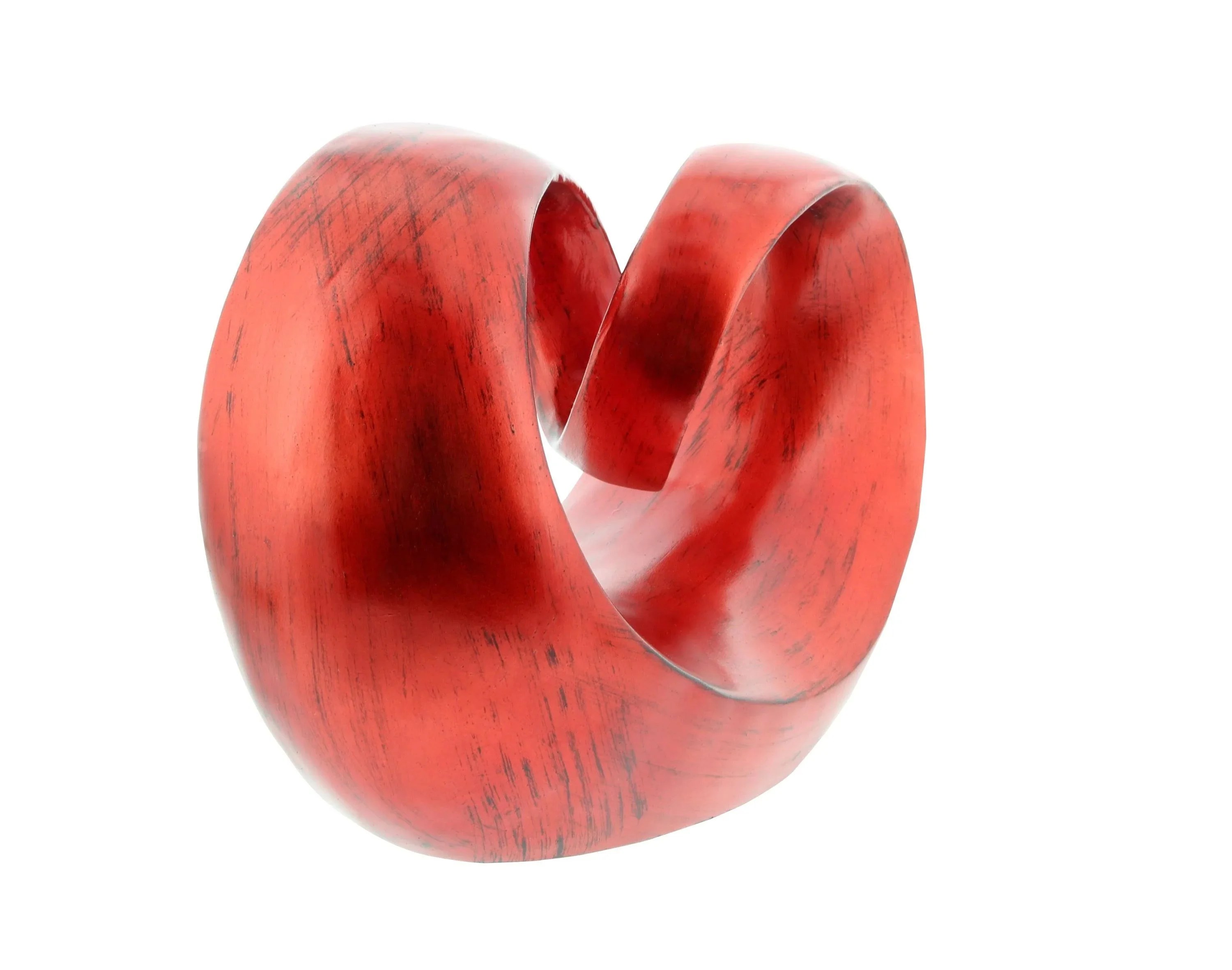 Polystone Abstract Sculpture - Red - Image 2
