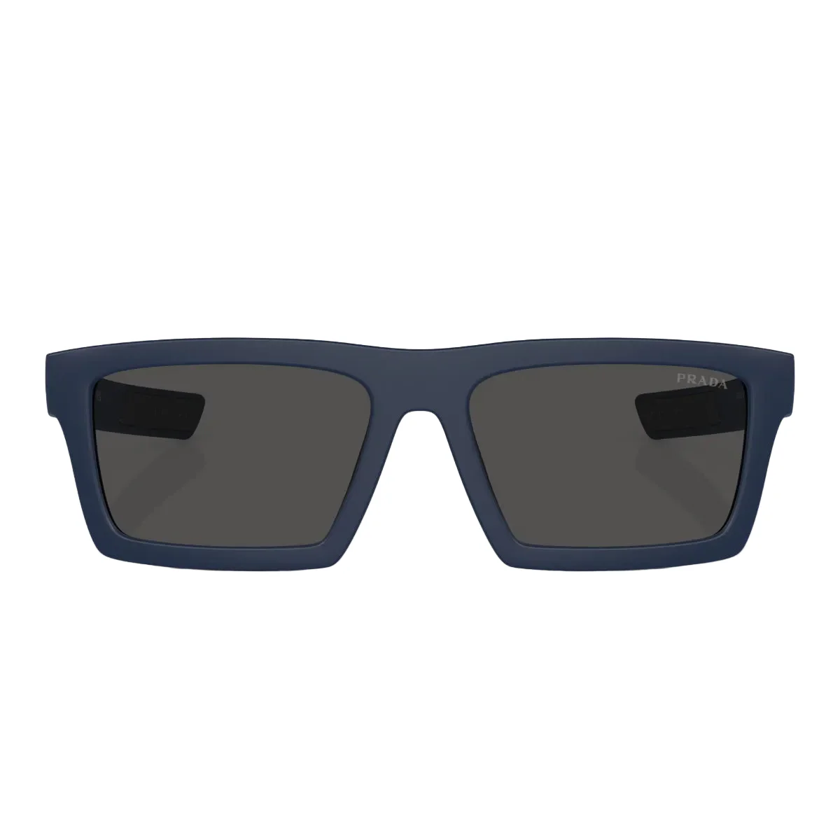 Prada Linea Rossa Men's PS02ZS Rectangle Solid Color Sunglasses - Matte Blue/Dark Gray - Image 2