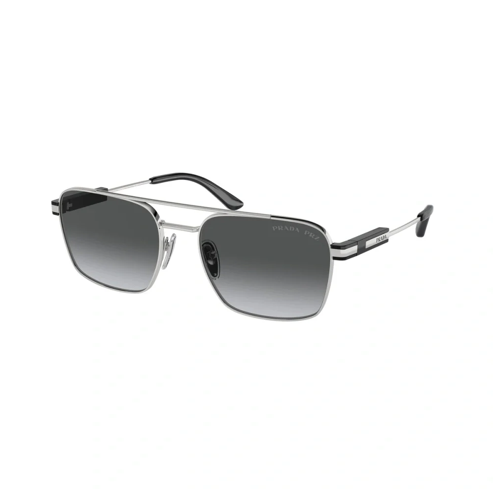 Prada Men's Aviator Sunglasses, Gray Gradient - Image 2