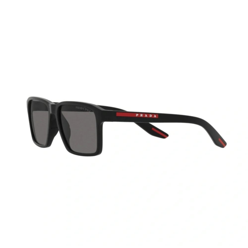 Prada Men's Rectangle Sunglasses, Dark Gray Polarised - Image 3