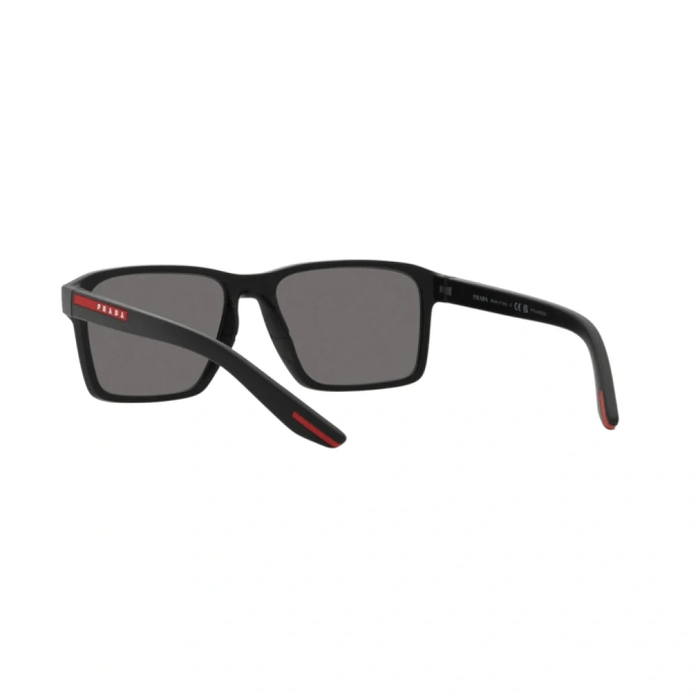 Prada Men's Rectangle Sunglasses, Dark Gray Polarised - Image 5