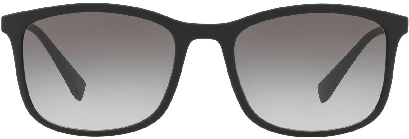 Prada PS01TS Men's Sunglasses Rectangle - Black Rubber/ Grey