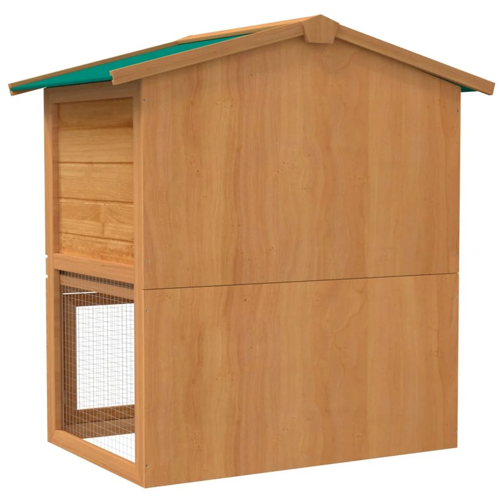 Rabbit Hutch Brown Solid pine wood Large Rabbit Hutch - Image 10