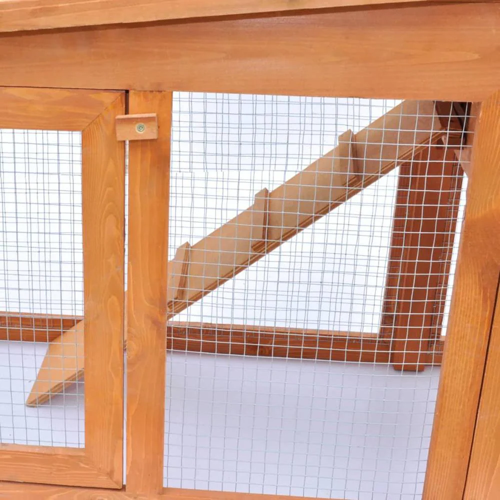 Rabbit Hutch Green Pine wood Large Locks Rabbit Hutch - Image 5