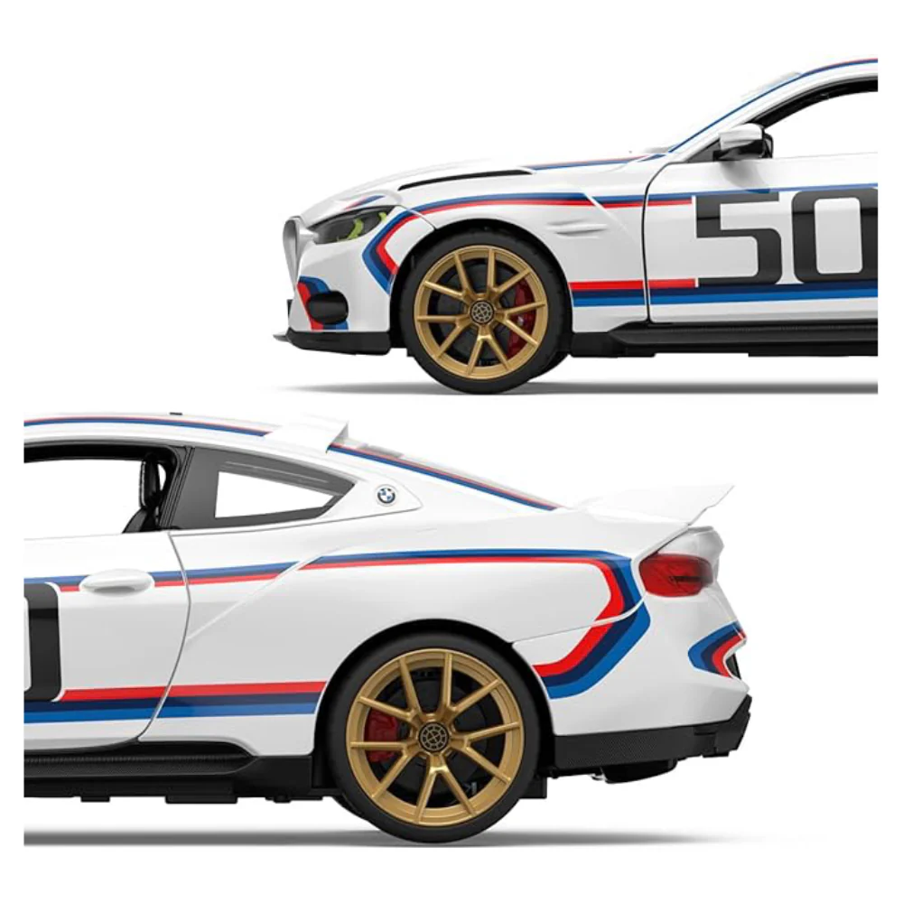 Rastar 1:14 BMW 3.0 CSL Remote Control Car - White - Image 3