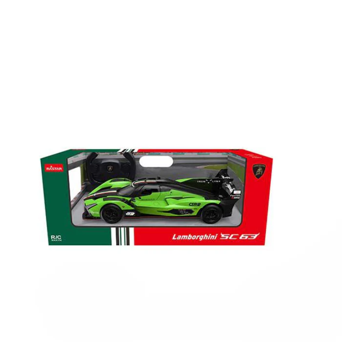 Rastar 1:14 Lamborghini SC63 Remote Control Car - Green - Image 3
