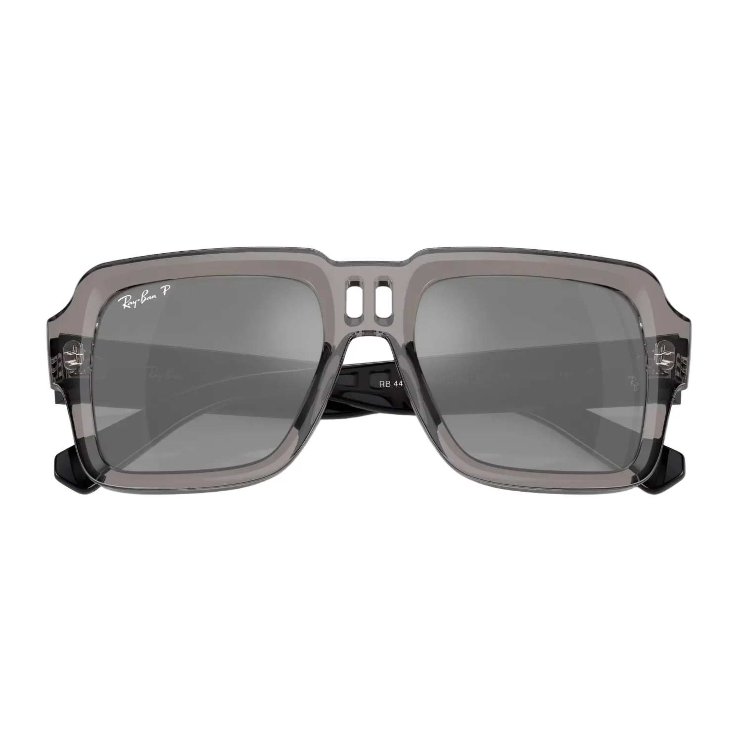 Ray-Ban Magellan Unisex RB4408 Square Gradient Sunglasses - Polished Transparent Gray/Silver/Gray - Image 3