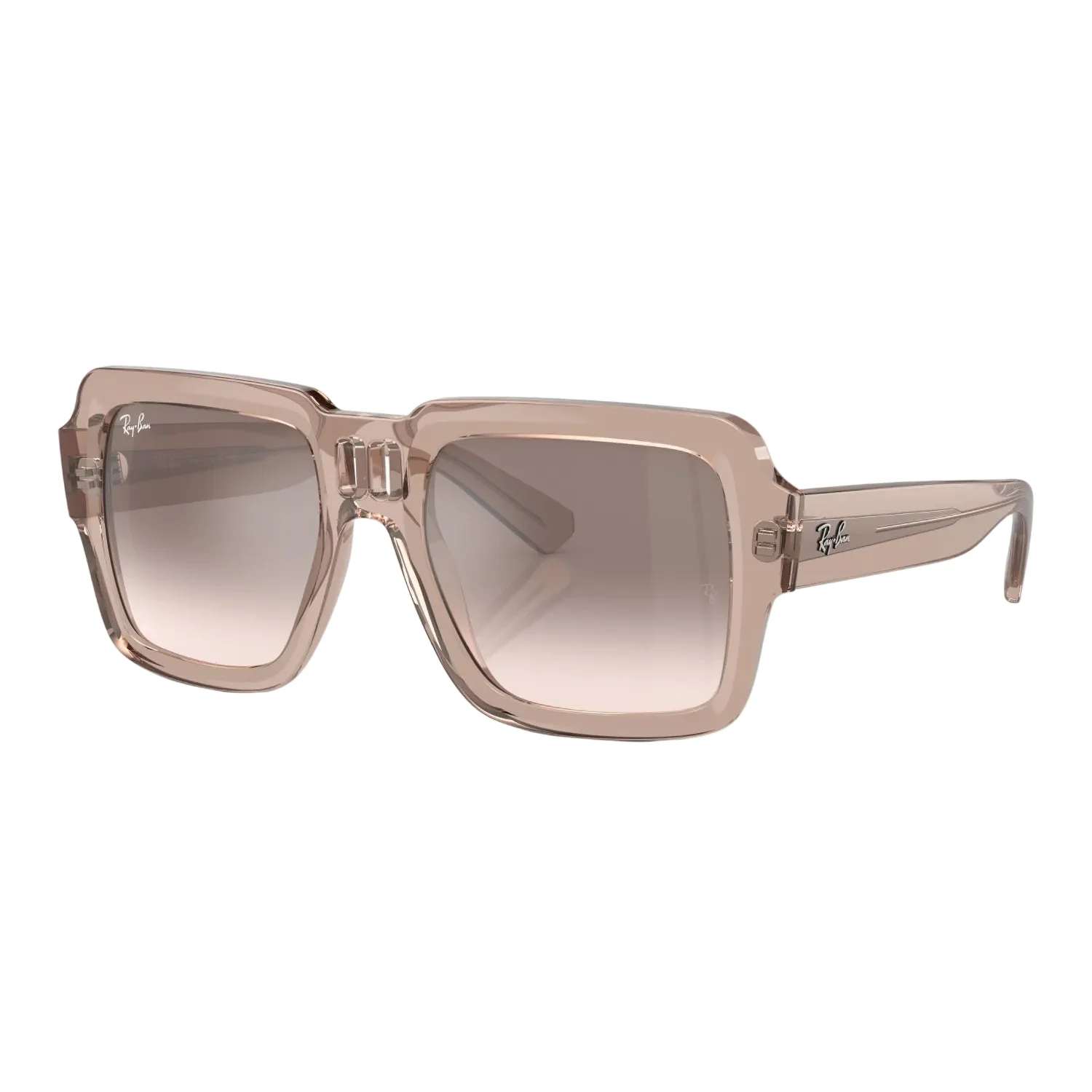Ray-Ban Magellan Unisex RB4408 Square Gradient Sunglasses - Polished Transparent Light Brown/Silver