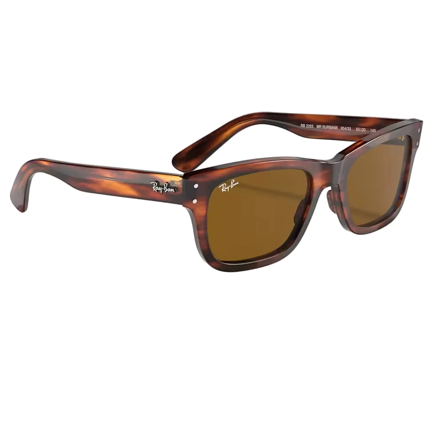 Ray-Ban Men's RB2283 Mr. BuRBank Rectangular Classic B-15 Acetate Sunglasses - Image 2