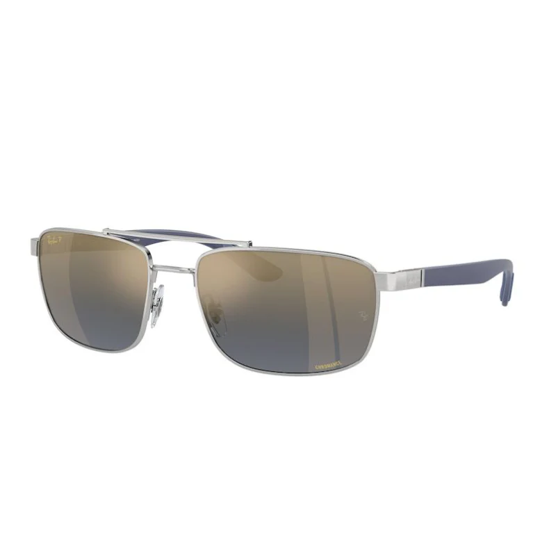 Ray Ban RB3737CH6000 Unisex Rectangle Chromance Sunglasses