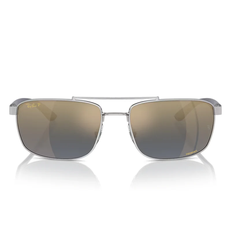 Ray Ban RB3737CH6000 Unisex Rectangle Chromance Sunglasses - Image 2