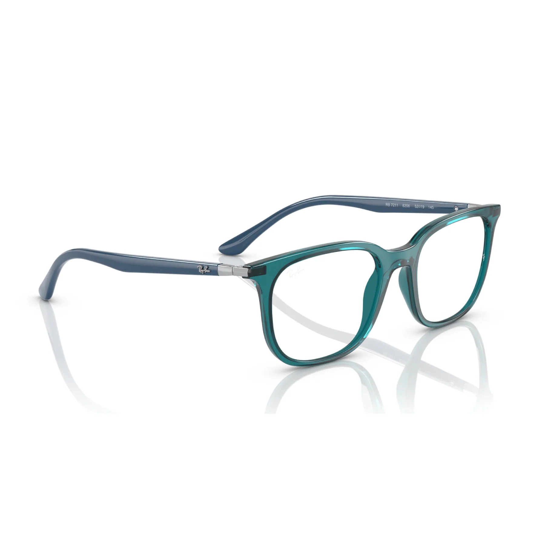 Ray-Ban Unisex Pillow Eyeglasses, Transparent Turquoise - Image 4