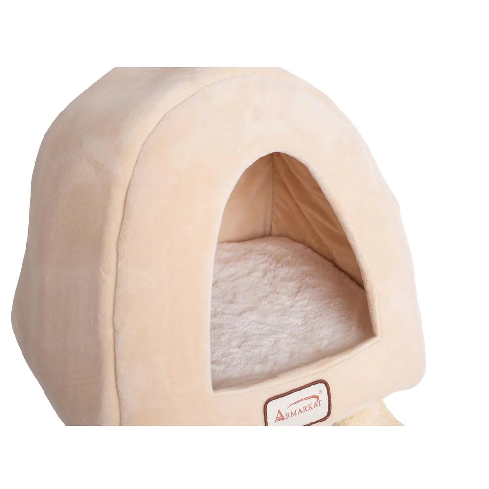Real Wood Cat Condo, Cat Scratching Post With Plush Condo, Cuddle - Image 11