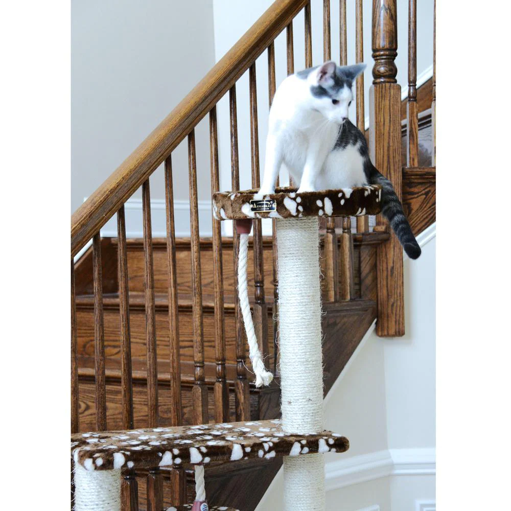 Real Wood Cat Tree Hammock Bed With Natural Sisal Post For Cats And Kittens - Image 13