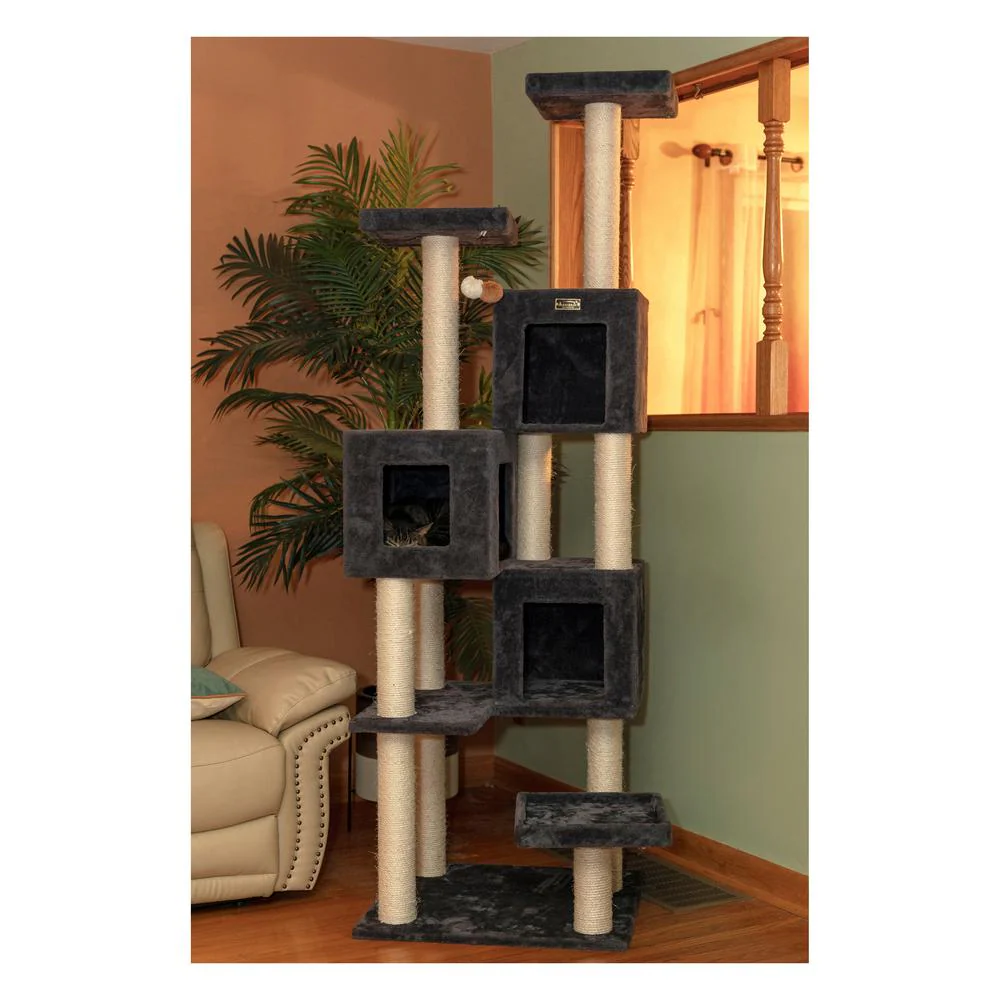 Real Wood Griant Cat Tower With Condos For Multiple Cats - Image 10