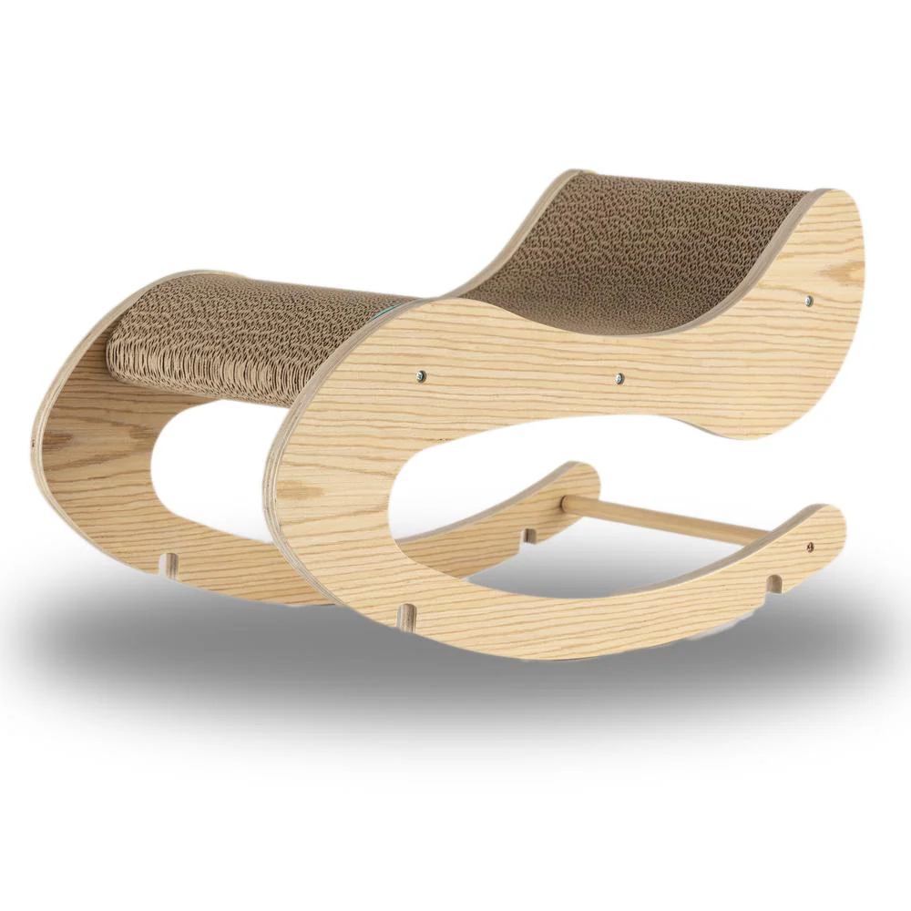 Real Wood Medium Wooden Cat Rocking Chair, Detachable Cat Swing Chair - Image 8