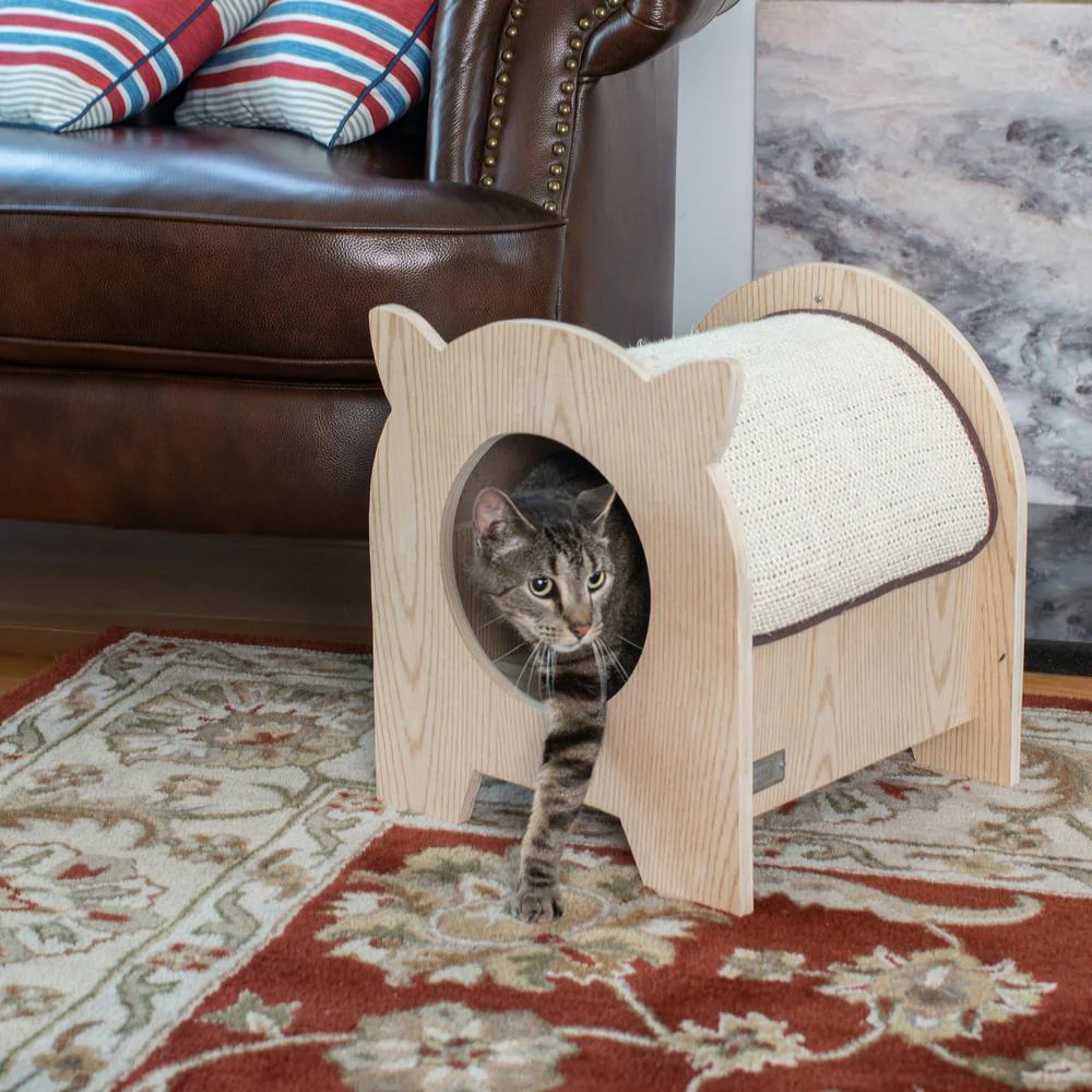 Real Wood Premium Wood Cat Hideaway - Image 10