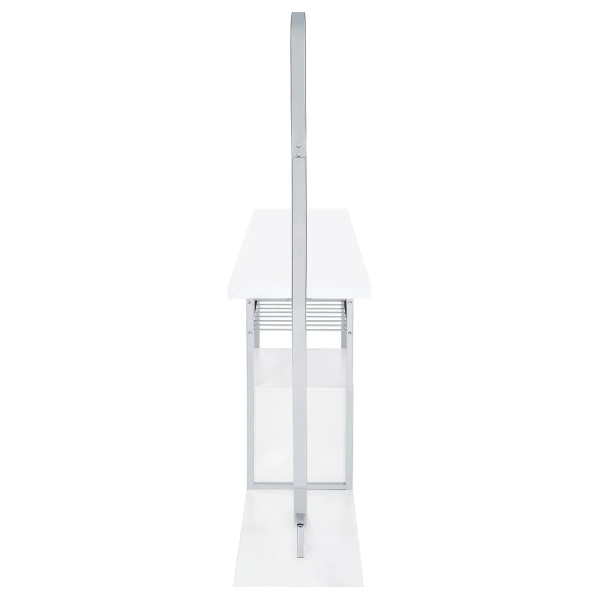 Risley 2-Door Circular LED Home Bar with Wine Storage by Coaster - White - Image 3