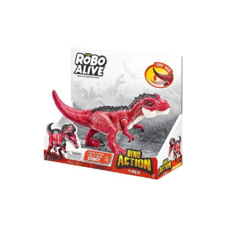 Robo Alive Dino Action Series 1 T-Rex Robotic Dinosaur Toy - Red - Image 3