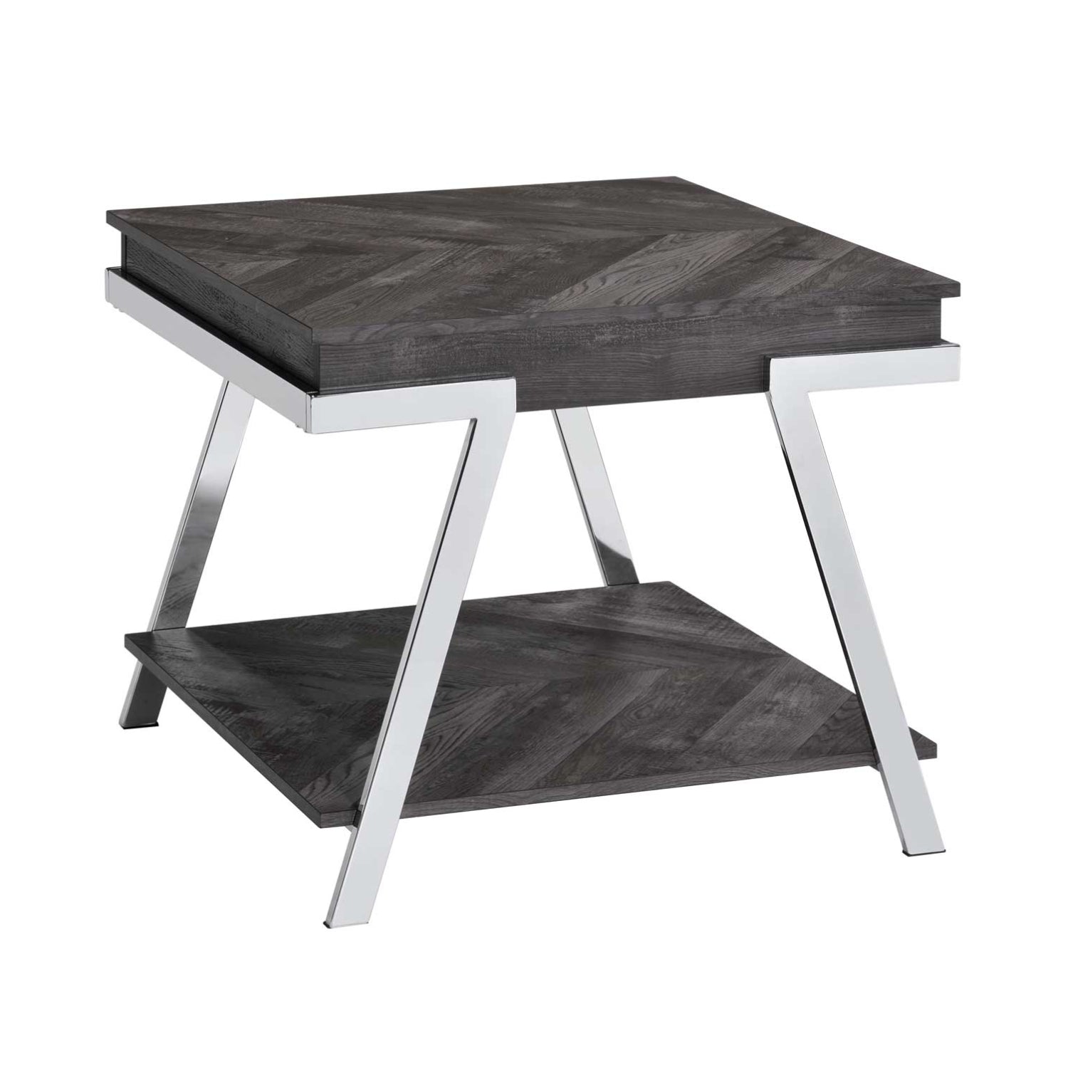 Roma 23" End Table with Open Shelf by Steve Silver Company - Gray - Image 2